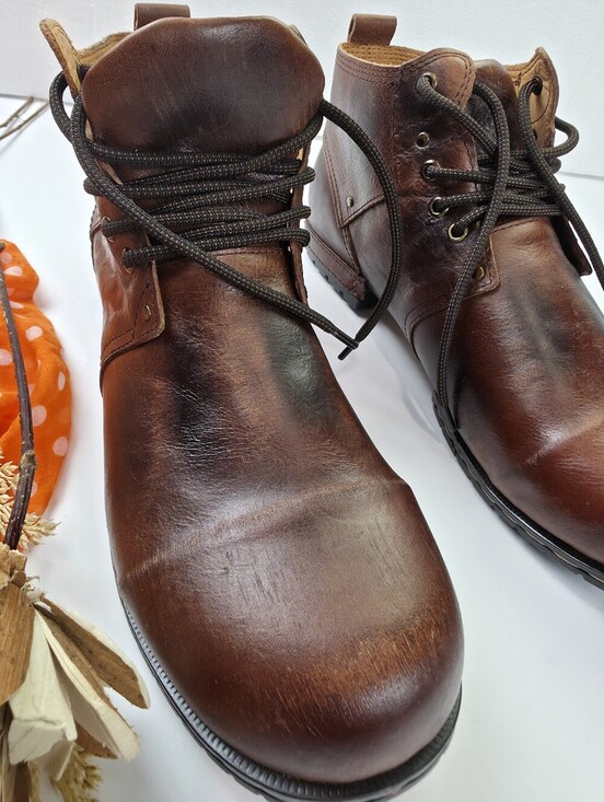 Osstone Boots Men\'s Brown Leather Lace-Up Size 13